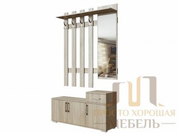 Прихожая №3 Вешалка с зеркалом 800 (2 крючка) в Соликамске - solikamsk.mebel-74.com | фото