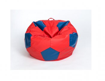 Кресло-мешок Мяч большой Экокожа красно-синее в Соликамске - solikamsk.mebel-74.com | фото