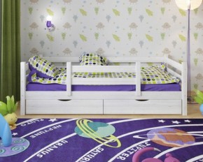 Детская кровать из массива березы Соня-5 (Белый/Лак) в Соликамске - solikamsk.mebel-74.com | фото