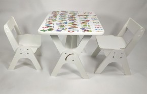 Детский растущий стол-парта и два стула Я САМ "Умка-Дуо" (Алфавит) в Соликамске - solikamsk.mebel-74.com | фото