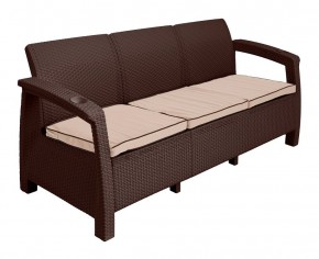 Диван Yalta Premium Sofa 3 Set (Ялта) шоколадный (+подушки под спину) в Соликамске - solikamsk.mebel-74.com | фото