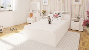 Камелия Кровать 1200, цвет белый, ШхГхВ 123,5х217х78,2 см., сп.м. 1200х2000 мм., без матраса, основание есть в Соликамске - solikamsk.mebel-74.com | фото