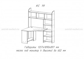 Компьютерный стол №19 (Анкор темный) в Соликамске - solikamsk.mebel-74.com | фото