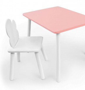 Комплект детской мебели стол и стул Облачко (Розывый/Белый/Белый) в Соликамске - solikamsk.mebel-74.com | фото