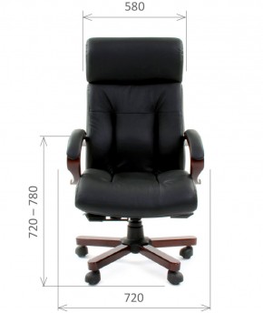 Кресло для руководителя CHAIRMAN  421 (Натуральная кожа) Черное в Соликамске - solikamsk.mebel-74.com | фото