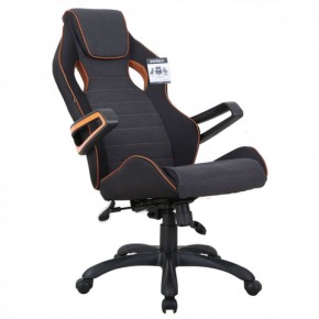 Кресло компьютерное BRABIX Techno Pro GM-003 (ткань черное/серое, вставки оранжевые) 531813 в Соликамске - solikamsk.mebel-74.com | фото