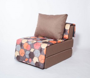 Кресло-кровать бескаркасное Харви (коричневый-геометрия браун) в Соликамске - solikamsk.mebel-74.com | фото