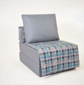 Кресло-кровать бескаркасное Харви (серый-квадро азур) в Соликамске - solikamsk.mebel-74.com | фото