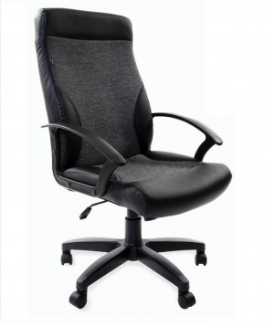 Кресло офисное BRABIX "Trust EX-535" (экокожа/черная/ткань серая) 531383 в Соликамске - solikamsk.mebel-74.com | фото