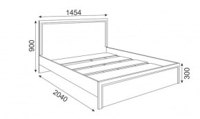 Кровать 1.4 М16 Стандарт с настилом Беатрис (Орех гепланкт) в Соликамске - solikamsk.mebel-74.com | фото