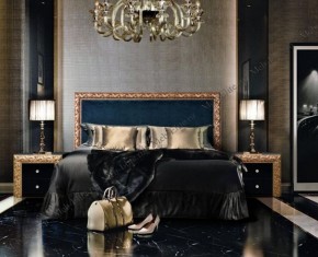 Кровать 2-х спальная (1,8 м) Тиффани Premium черная/золото с мягким элементом (Антрацит) с подъемным механизмом (ТФКР180-3[3](П) в Соликамске - solikamsk.mebel-74.com | фото