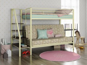 Кровать двухъярусная с диваном "Мадлен-3" (Белый/Фиолетовы) в Соликамске - solikamsk.mebel-74.com | фото