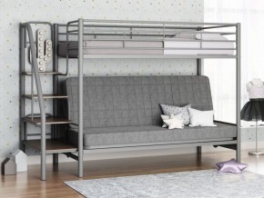 Кровать двухъярусная с диваном "Мадлен-3" (Серый/Серый) в Соликамске - solikamsk.mebel-74.com | фото