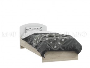 МАРТИНА Кровать 800 с настилом ЛДСП (Белый глянец/дуб сонома) в Соликамске - solikamsk.mebel-74.com | фото