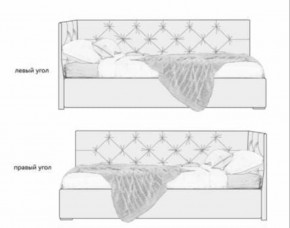 Кровать угловая Хлоя интерьерная +основание/ПМ/бельевое дно (120х200) в Соликамске - solikamsk.mebel-74.com | фото