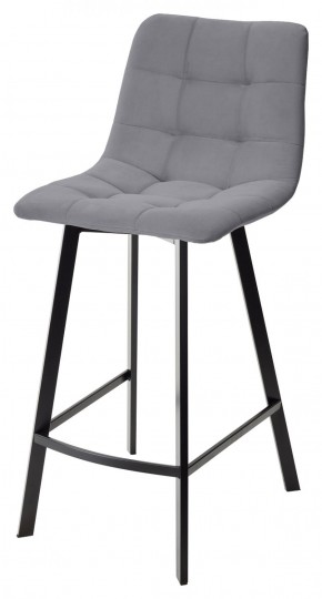 Полубарный стул CHILLI-QB SQUARE серый #27, велюр / черный каркас (H=66cm) М-City в Соликамске - solikamsk.mebel-74.com | фото