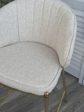 Полубарный стул WENDY TRF-11 светло-бежевый, ткань / золотой каркас (H=65) М-City в Соликамске - solikamsk.mebel-74.com | фото