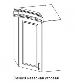 Секция навесная угловая "Верона" (600*600) в Соликамске - solikamsk.mebel-74.com | фото