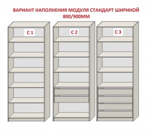 Шкаф распашной серия «ЗЕВС» (PL3/С1/PL2) в Соликамске - solikamsk.mebel-74.com | фото