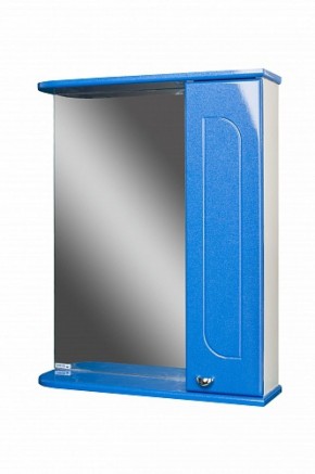 Шкаф-зеркало Радуга Синий металлик 55 правый АЙСБЕРГ (DA1129HZR) в Соликамске - solikamsk.mebel-74.com | фото