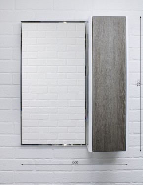 Шкаф-зеркало Uno 60 Дуб серый левый/правый Домино (DU1503HZ) в Соликамске - solikamsk.mebel-74.com | фото