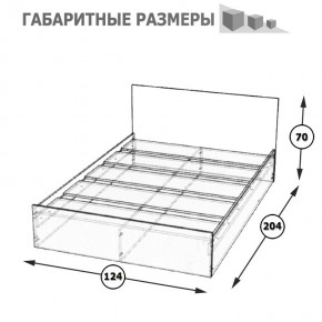 Стандарт Кровать 1200, цвет венге, ШхГхВ 123,5х203,5х70 см., сп.м. 1200х2000 мм., без матраса, основание есть в Соликамске - solikamsk.mebel-74.com | фото