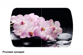 Стол Бостон 900*600 (опоры Брифинг) Стекло/фотопечать Розовая Орхидея в Соликамске - solikamsk.mebel-74.com | фото